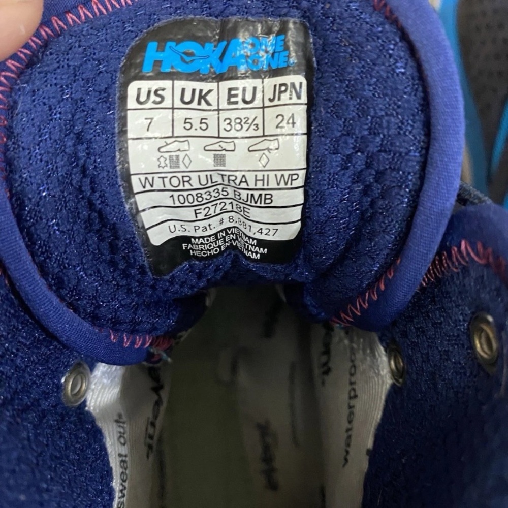 🕠 Hoka | One One Ultra Hi Tor WP Hiking Boot | Blue Jewel/Medival Blue | 7 - Picture 8 of 8